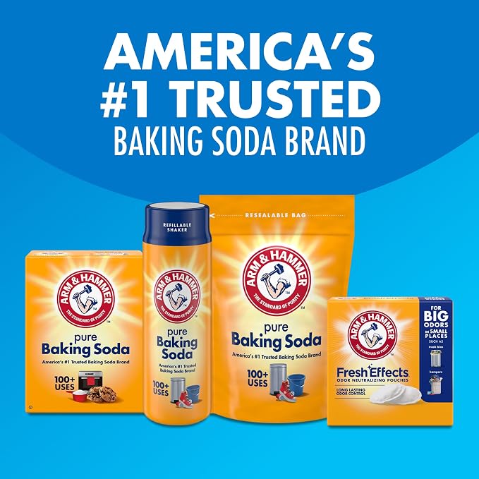 ARM & HAMMER Fresh Effects Odor Neutralizing Baking Soda Pouches, 5 Count | Long-Lasting, Fragrance-Free, For Shoes, Cars, Home & Small Spaces, Odor Absorber