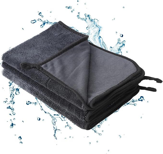 Shiny Wipes Shower Cleaning Cloth - 3 Pack 24 x 36 inch Ultra Absorbent Car Drying Towel, Shiny Wipes Drying Towel Microfiber Cleaning Cloth for Car, Bath & Househood