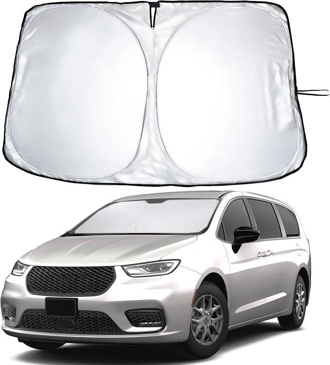 Windshield Sunshade for Chrysler Pacifica 2017-2024 2025 2026, Sun Visor for Front Windshield & Window Sun Shade Cover, UV Heat Blocker & Protector, Car Accessories