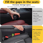 2PCS Universal Car Seat Gap Filler, Durable & Easy Install, No-Drop Seat Side Gap Seam Filler Organizer to Fill the Gap Space Between the Console and Seats, with Phone Holder for Car, SUV, Truck