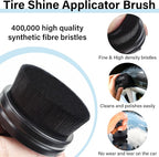 Tire Shine Applicator Brush, Tire Shine Brushes, Tire Dressing Brush Applicator with Seal Cover, Tire Brush for Car Detailing, Tire Gel Applicator, High Density Detail Factory Tire Brush (Blue)