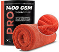 Car Drying Towel 1400 GSM - Ultra Absorbent Twisted Loop Microfiber Towel for Auto Detailing, Scratch-Free Lint-Free Streak-Free Dual-Sided Car Wash Cloth, XL 24"x36"