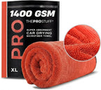 Car Drying Towel 1400 GSM - Ultra Absorbent Twisted Loop Microfiber Towel for Auto Detailing, Scratch-Free Lint-Free Streak-Free Dual-Sided Car Wash Cloth, XL 24"x36"