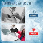 Ice Scraper with Glove Waterproof Ice Scrapers for Car Windshield No Scratch Comfortable Removal Snow Mitt Glove Windproof Warm for SUV Vehicle Truck Snow Quickly Removal