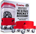 Creeper Rolling Bucket Dolly - Heavy Duty Mobile Dolly Cart for Car Wash, Detailing, and Garage Use, 5 Caster Wheels with 360° Rotation, Fits Standard 3.5 to 7.5 Gallon Buckets