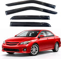 KPY Rain Guards Fit for 2009-2013 Toyota Corolla, Out-Channel Window Visors Vent Wind Deflectors 4PC, Car Accessories for 03-08 Corolla