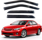 KPY Rain Guards Fit for 2009-2013 Toyota Corolla, Out-Channel Window Visors Vent Wind Deflectors 4PC, Car Accessories for 03-08 Corolla
