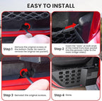 Metal Rear Door Pocket Storage Box for Jeep Wrangler JL JLU 4XE 2018-2026 & Gladiator JT 2020-2023 2023 2024 2025 2026 Accessories Door Storage Organizer Molle Panels, Flag, 2PCS