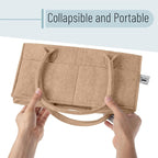 Mr. Pen- Baby Diaper Caddy Organizer, Earthy Clay | Nursery Storage Bin and Car Organizer for Diapers and Baby Wipes