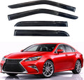 KPY Rain Guards Fit for 2013-2018 Lexus ES300h ES350, Out-Channel Window Visors Vent Wind Deflectors 4PC, Car Accessories for 2013-2018 Lexus ES Series