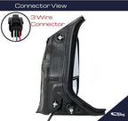 Passenger Side Mirror for 2015-2019 Ford Transit 150 250 350 HD Cargo Van | Right Side View Mirror Assembly with Power Adjustment Non-Heated Glass Short Arm | Textured Black 6 Pins FO1321600