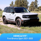 in Channel Rain Guards for Ford Bronco Sport 2021 2022 2023 2024 2025 Side Window Deflectors Vent Visors, Smoke Tint, Car Window Shade for Rain/Snow, Reduce Wind Noise, Car Wash Safe, 4PCS