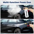 Pressure Washer Gun with Foam Cannon, Industrial Car Wash Foam Gun Kit 1/4 Quick Connector, Adjustable Soap Cannon with 5 Pressure Washer Nozzle Tips, Adapter, 1 Liter