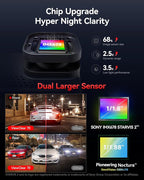 VC70 4K+2.5K Dash Cam Front and Rear, 8MP STARVIS 2 IMX678 Sensor, Dual HDR Hyper Night Clarity, 5.8GHz WiFi 6, 30MB/S Fast Download, Dash Camera with 24H Parking Monitor, 128G Card Included