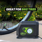 40050 Tire Inflator, Portable Car Air Compressor, with Analog 100 psi Dial Gauge, Long Hose and LED Light, 12V, 8 min Inflation
