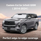 Windshield Sunshade Compatible for Infiniti QX80 2014-2022 2023 2024, Sun Visor for Front Windshield & Window Sun Shade Cover, UV Heat Blocker & Protector, Car Accessories