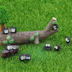 Cute Soot Sprites,35 Pcs Automotive Interior Decoration Accessories for Car Rearview Mirror and Dashboard,Cute Anime Decor for Home Garden Office,Funny Ornament Gifts(Black)