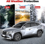 Window Visors Rain Guards for 2022-2025 2026 Hyundai Tucson Accessories, Outside-Mount Tape-On Side Window Wind Deflectors Vent Visors Shades Rainproof Black 4PCS