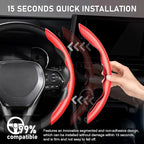 Steering Wheel Cover, Carbon Fiber Steering Wheel Cover, Car Steering Wheel Cover for Men/Women, Anti-Slip, Comfortable Grip, Durable, Universal for 99% Car Interior Accessories (Red)