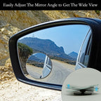 2Pcs Cars BlindSpot Mirrors Side Mirror Removable Adjustabe Angle Round Wide Angle Convex RearView Mirror Car Accessories Universal HD Glass for Suvs Auto Motorcycles RVs