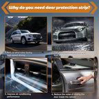RAINFLOW Car Door Edge Guards - 16.4Ft(5M) Car Door Protector,Rubber Seal Protector U Shape Edge Trim Fits Most Vehicles, Trucks SUVs Sedans,Self-Adhesive,Easy to Cut,DIY Installation Clear