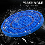2PCS Bling Crystal Rhinestone Cup Holder Coaster, 2.75 inch Soft Silicone Anti-Slip Shockproof, Car Cup Holder Insert Coasters, Universal Car Interior Accessories for Women (Blue)