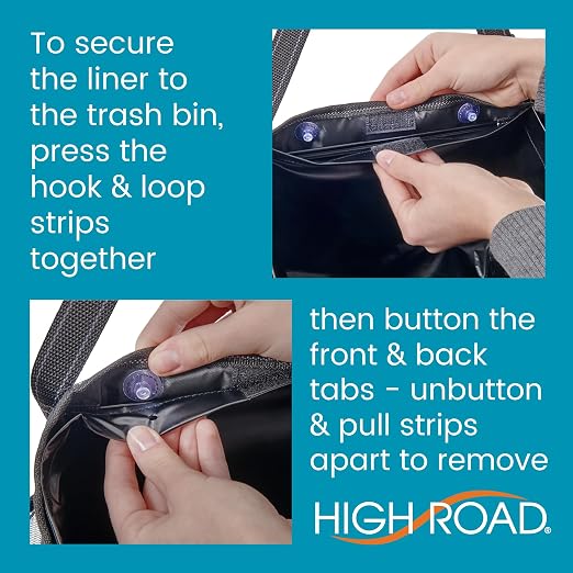 StashAway Car Trash Can with Tissue Holder - Car Organizer with Trash Can, Tissue Dispenser and 3 Storage Pockets for Bottles, Flasks, Wipes and Driving Essentials