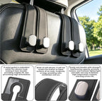2 Pack Car Hooks for Headrest, Car Purse Hook Seat Back Hanger Storage Organizer, Multifunctional Car Hanger & Holder for Heatrest, Seat, Bag, Purse