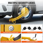 Wheel Lock Clamp, 2 Pack Trailer Wheel Lock, Heavy-Duty Anti Theft Tire Lock, Adjustable Tire Boot Lock, Trailer Wheel Locks for RV Trailers, Cars, Trucks, SUVs