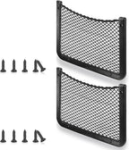1 Pc Boat Storage Net Bag, ABS Plastic Car Framed Mesh Net Holder, Phone & Cargo Organizer with Screws for Auto, Rv, Boat, Pontoon, Truck Pocket Storage (12 x 8 Inch)