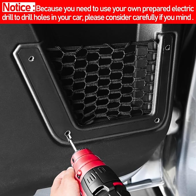 2PCS Rear Door Storage Pockets Compatible for Ford Bronco Accessories 2025,Side Organizer Box Fit Bronco 4-Door 2021 2022 2023 2024,Interior Storage Expansion Organizer Accessory,2PCS Black