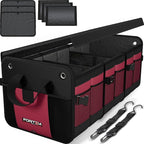 Trunk Organizer For SUV Car Organizer and Storage, Multi-Compartment Storage Bag Car Accessories for Women Men, Perfect Christmas Gifts, 1680D Oxford, Non Slip Bottom, Straps, Soft Cover (90L)
