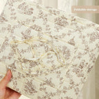 Floral Fabric Storage Basket Car Interior Storage Basket Underwear Sundries Laundry Baskets Supplies Home Organizer Bag (Coffee 1)