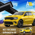 Extra Durable Window Deflectors Tape-On Window Visors Rain Guards Fit for Dodge Durango 2011-2026, Sun Visors, Wind Vent for Shades, Exterior Car Accessories - 4 pcs. AG0894