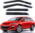 KPY Rain Guards Fit for 2008-2011 Mazda CX-7, Out-Channel Window Visors Vent Wind Deflectors 4PC, Car Accessories for 08-11 Mazda CX7
