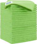 Green Microfiber Cleaning Cloth 20 Pack 11.5 x 11.5 Inch Microfiber Towels for Cars Ultra Absorbent Cleaning Rags Lint Free Cleaning Towels for Household Kitchen, Window Car