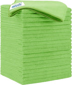Green Microfiber Cleaning Cloth 20 Pack 11.5 x 11.5 Inch Microfiber Towels for Cars Ultra Absorbent Cleaning Rags Lint Free Cleaning Towels for Household Kitchen, Window Car