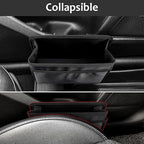 Collapsible Car Trash Can, Vehicle Garbage Organizer Holder Bin with One Roll Trash Bag, Waterproof Hanging Mini Auto Dustbin Accessories Storage Container for Vans, SUVs