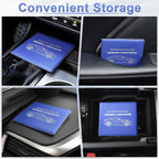 Car Registration and Insurance Card Holder, Vehicle Glove Box Car Organizer, Interior Car Accessories for Documents, Cards, License - 2 Pack