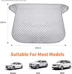 Extra Large Windshield Snow Cover for Ice & Sleet, Freeze Protector for Auto Coupe Sedan Truck Van SUV, 63" x 49.6" inch (Silver) (Pack of 2)
