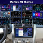 [4+64G] Android Radio for Toyota Corolla 2009-2013 - 9 inch IPS 1280 * 720P Touchscreen Corolla Stereo - Wireless Carplay and Android Auto, WiFi, GPS, Custom Homepage, Mirror Link + AHD Backup Camera