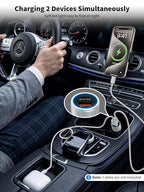 iPhone 17/16/15 Car Charger Fast Charging 2-Port Cigarette Lighter USB Charger,Dual USBA and USB C Car Adapter 2Pack Compatible with iPhone 17e/17 Pro/Air/16e/16 Plus/15 Pro Max,iPad mini/Air,Airpods