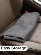 2PCS Terry Cloth seat Cover Universal Waterproof Car Sport Towel Seat Cushion Non-Slip Sweat-Absorbent Towel Cloth Suitable for Gym Workout, Universal Fit for Car SUV Van-Grey