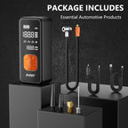 ZUZEE Tire Inflator Portable Air Compressor - 4X Faster Inflation, 150PSI Air Pump for Car Tires with Digital Pressure Gauge/LED Light, Portable Tire Inflator for Car, Moto, Bike, Ball, etc