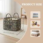 Floral Fabric Storage Basket Car Interior Storage Basket Underwear Sundries Laundry Baskets Supplies Home Organizer Bag (style 5)