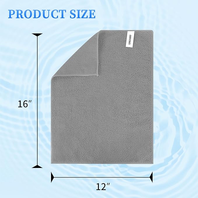 Microfiber Cleaning Cloth - Pack of 12, Multi-Functional Towels, Size: 12 x 16 in, Highly Absorbent Rags, Lint-Free, Streak-Free for Car, Kitchen, Home, Office