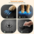 Upgraded PU Leather Back Seat Extender for Dogs - Large Hard Bottom Dog Car Seat Cover Holds 550lbs, Waterproof Dog Hammock Pet Bed with High-Density Foam Non-Slip Backseat Protector