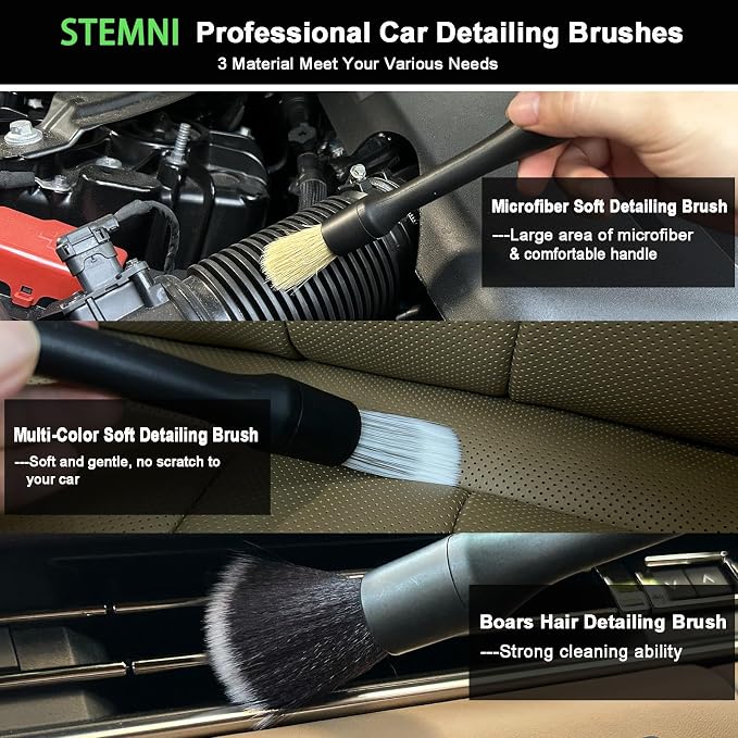 14Pcs Car Wash Kit, 62'' Car Wash Brush with Long Handle, Microfiber Scratch-Free Carwash Brush Mop Mitt Kit Car Car Washing Supplies Cleaning Kit for Cars RV SUV Truck Boat Green