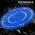 4PCS Bling Crystal Rhinestone Cup Holder Coaster, 2.75 inch Soft Silicone Anti-Slip Shockproof, Car Cup Holder Insert Coasters, Universal Car Interior Accessories for Women (Deep Blue & White)