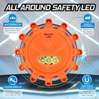 12-Pack Emergency Flares for Vehicles | Emergency Roadside Lights | Complete LED Road Flares Kit | Emergency Lights for Vehicles | Perfect for Gifting or Everyday Roadside Safety